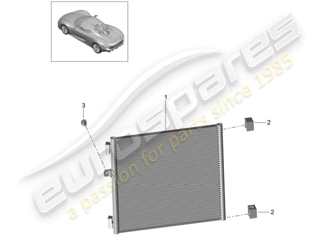 porsche 2015 (918 spyder) condensador diagrama de piezas