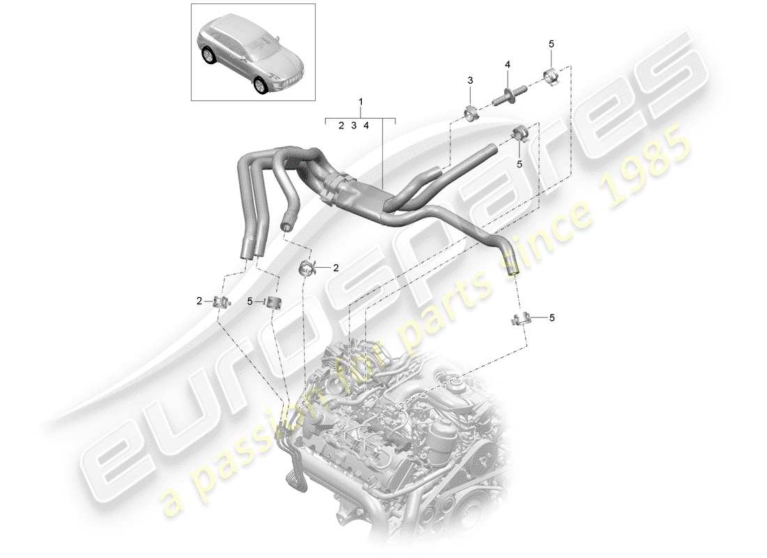 porsche 2016 (macan) fuel system diagrama de piezas