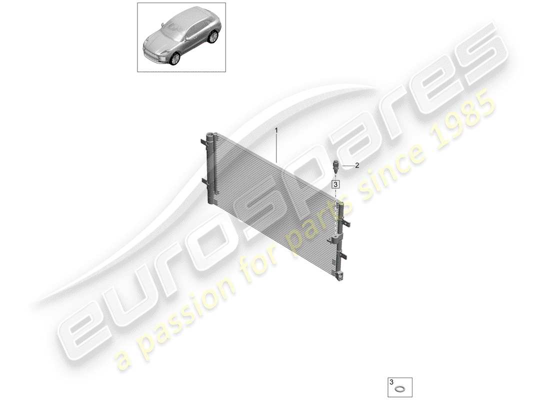 porsche 2019 (macan) condensador diagrama de piezas