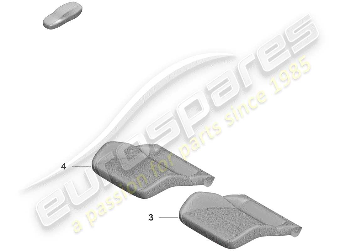 porsche 2020 (992-1) parte de espuma diagrama de piezas