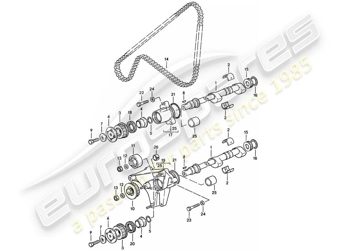 porsche 1984 (944) mecanismo de impulsión - eje diagrama de piezas