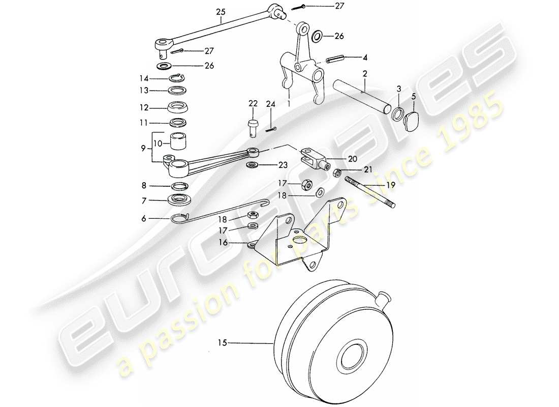 porsche 1966 (911/912) liberación del embrague - sportomatic - d >> - mj 1968 diagrama de piezas