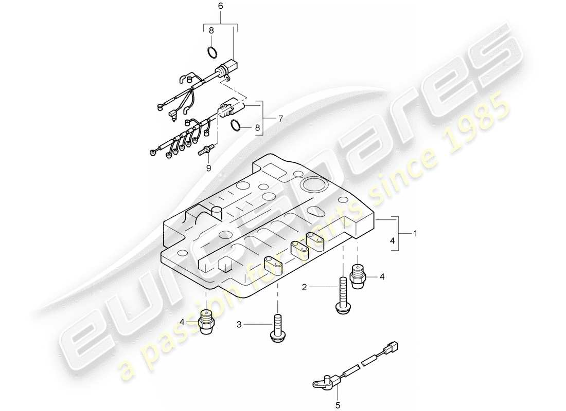 porsche 2006 (cayenne e1 9pa) diagrama de piezas tiptronic