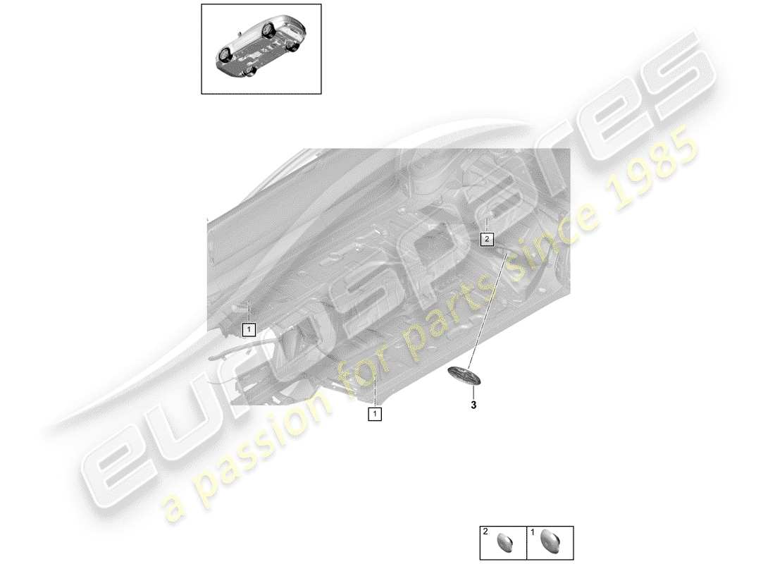 porsche 2020 (panamera 971-1) diagrama de piezas del enchufe