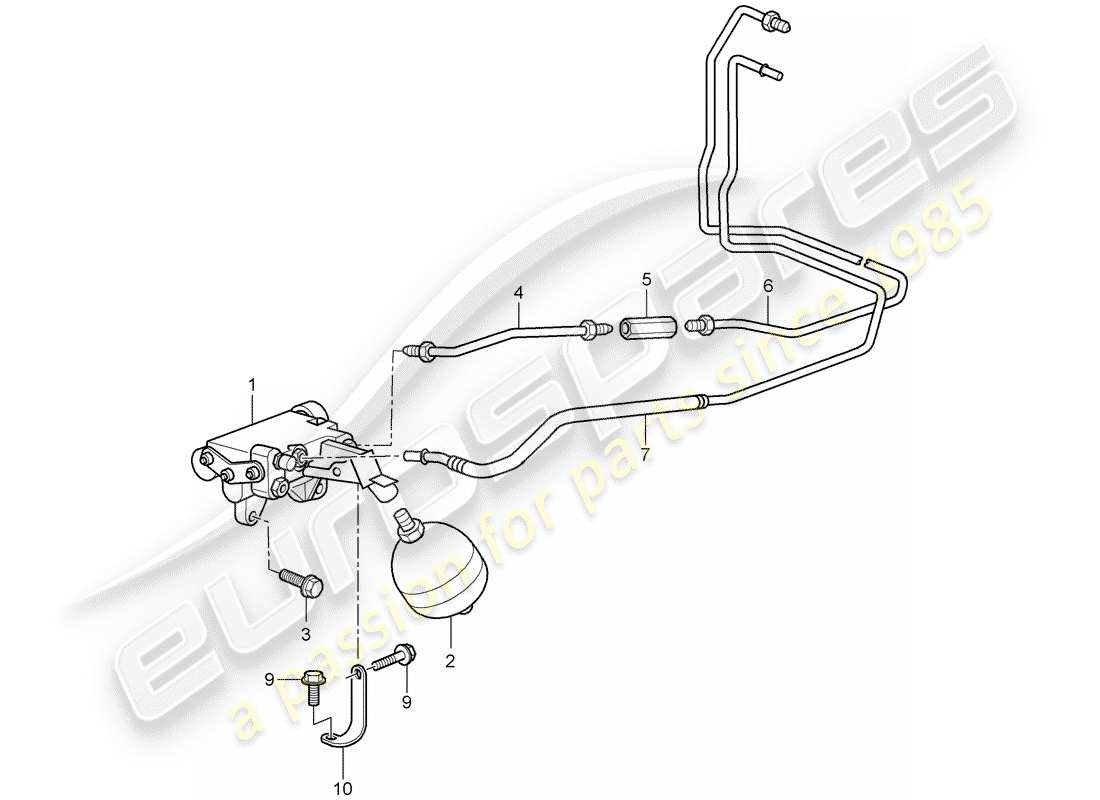 porsche 2009 997-2 turbo / gt2 embrague hidráulico diagrama de piezas