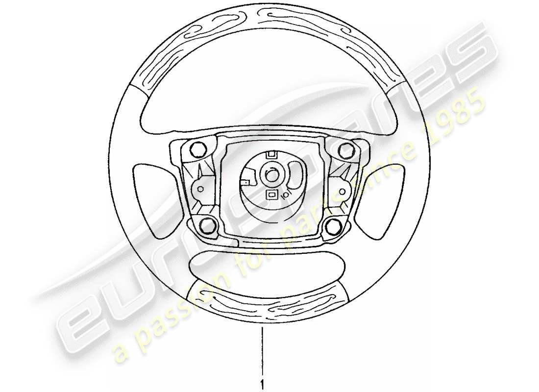 porsche 2012 (tequipment) volante airbag diagrama de piezas