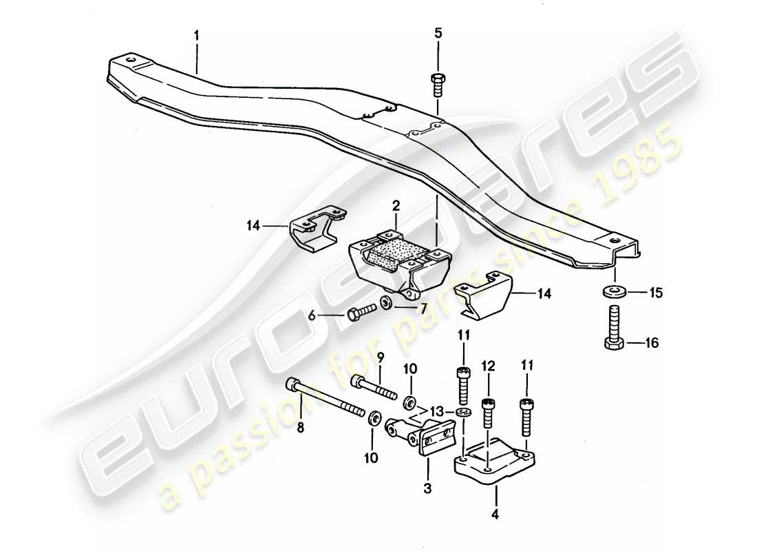 porsche 1991 (944) suspensión de la transmisión - para - transmisión automática - d >> - mj 1989 diagrama de piezas