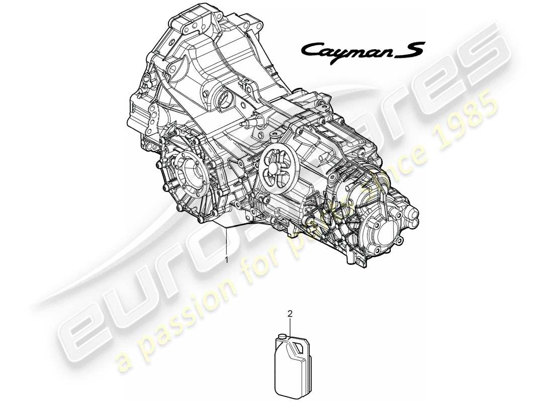 porsche 2006 (987 cayman) transmisión de repuesto diagrama de piezas