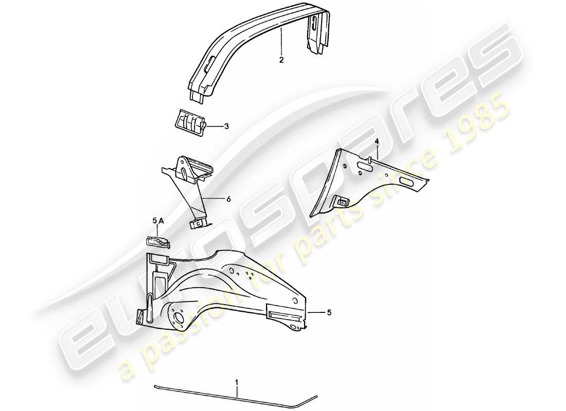 porsche 1981 (911) panel interior diagrama de piezas
