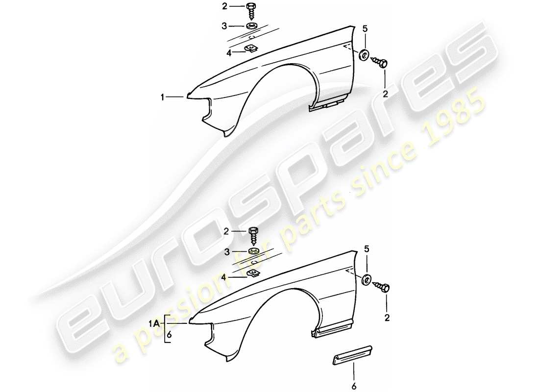 porsche 1979 (924) defensa diagrama de piezas