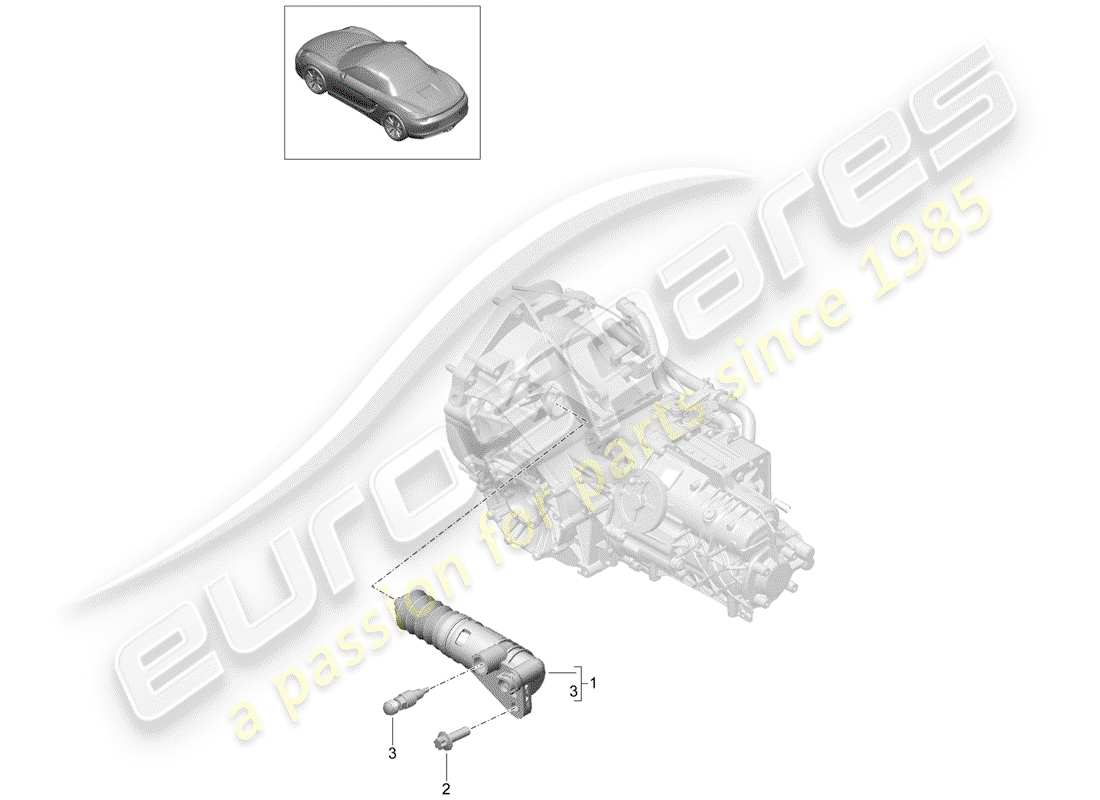 porsche 2015 (981 boxster) liberación del embrague diagrama de piezas