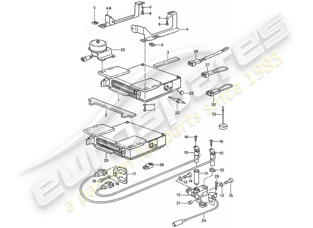 porsche 1991 (944) electricidad del motor 2 diagrama de piezas