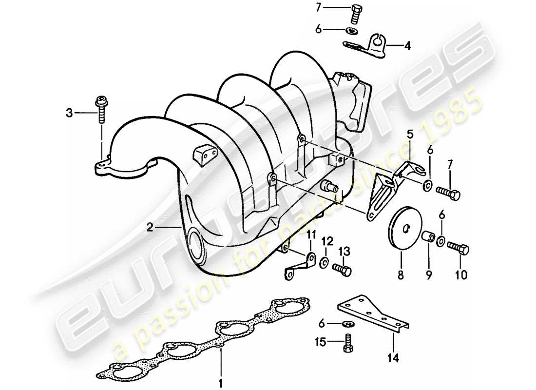 porsche 1986 (944) l-jetronic - 3 diagrama de piezas