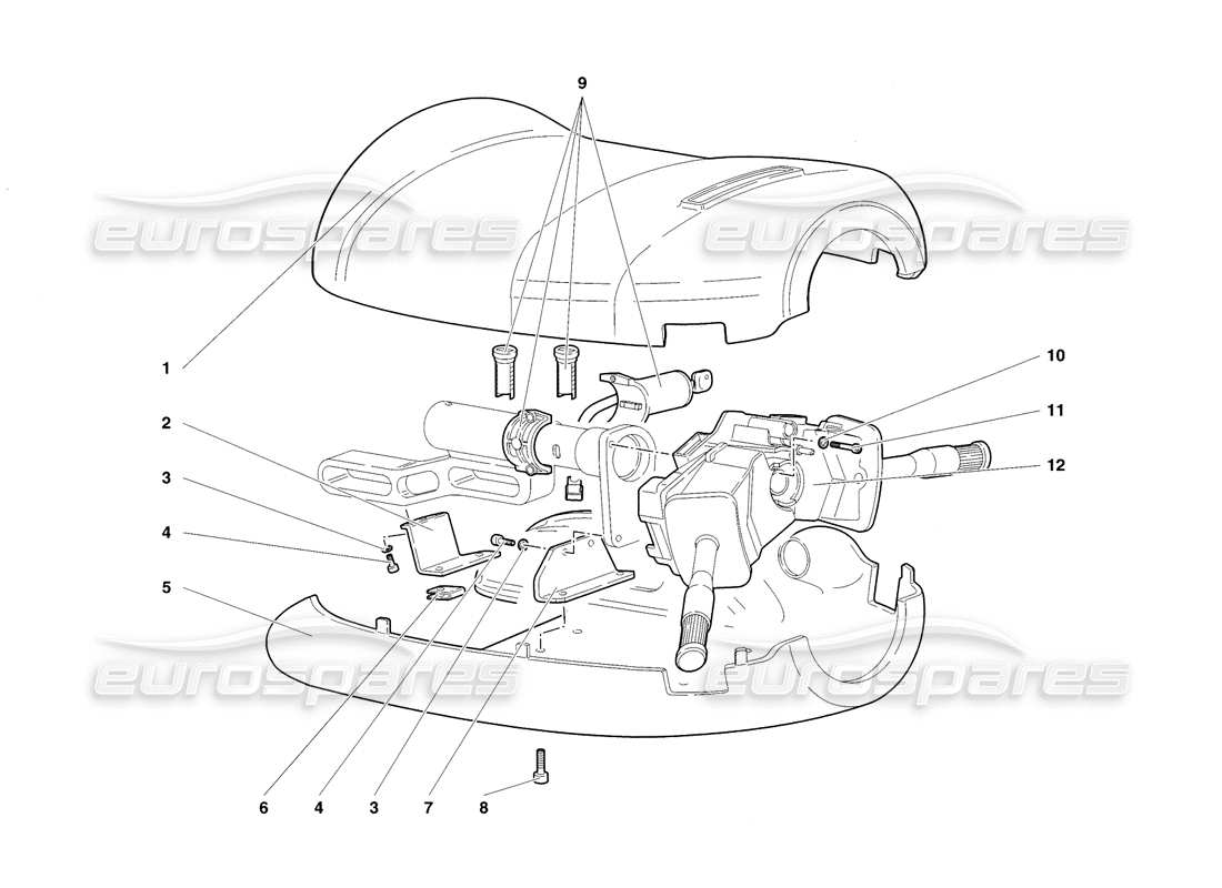 lamborghini diablo sv (1998) direccion diagrama de piezas