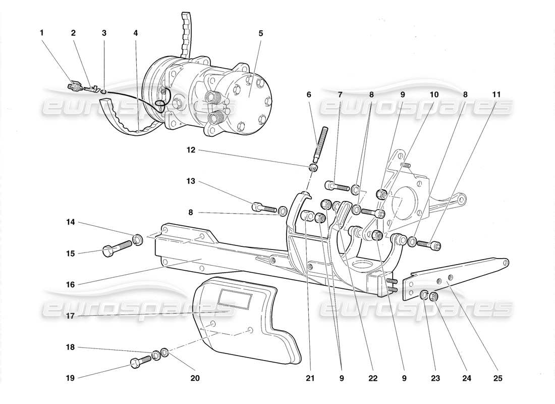 lamborghini diablo roadster (1998) diagrama de piezas de control de clima