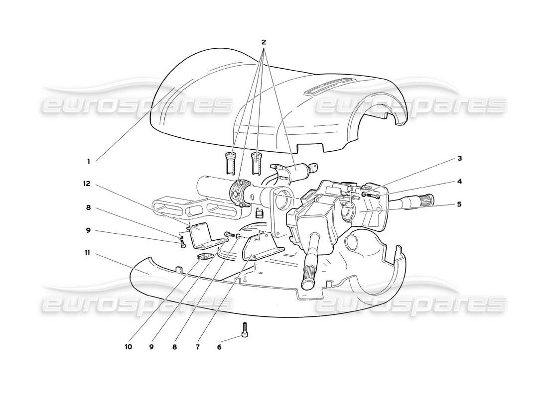 lamborghini diablo sv (1999) diagrama de piezas de dirección