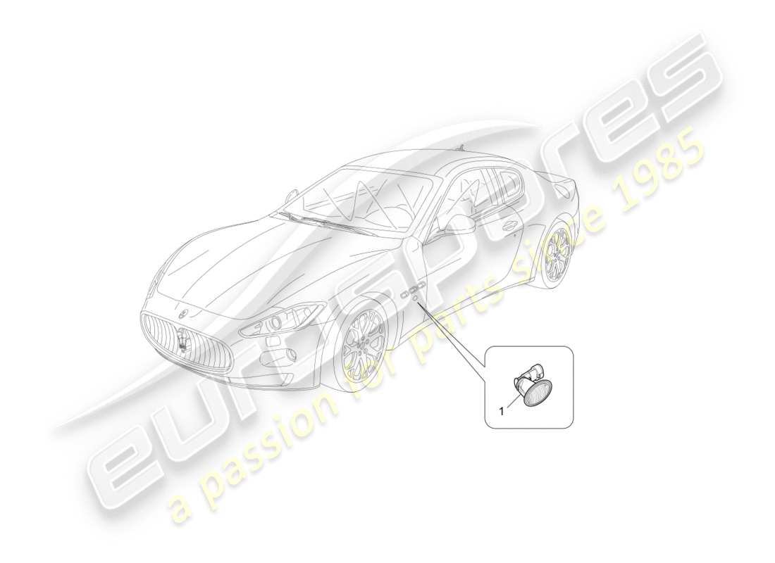 maserati granturismo s (2014) grupos de luces laterales diagrama de piezas
