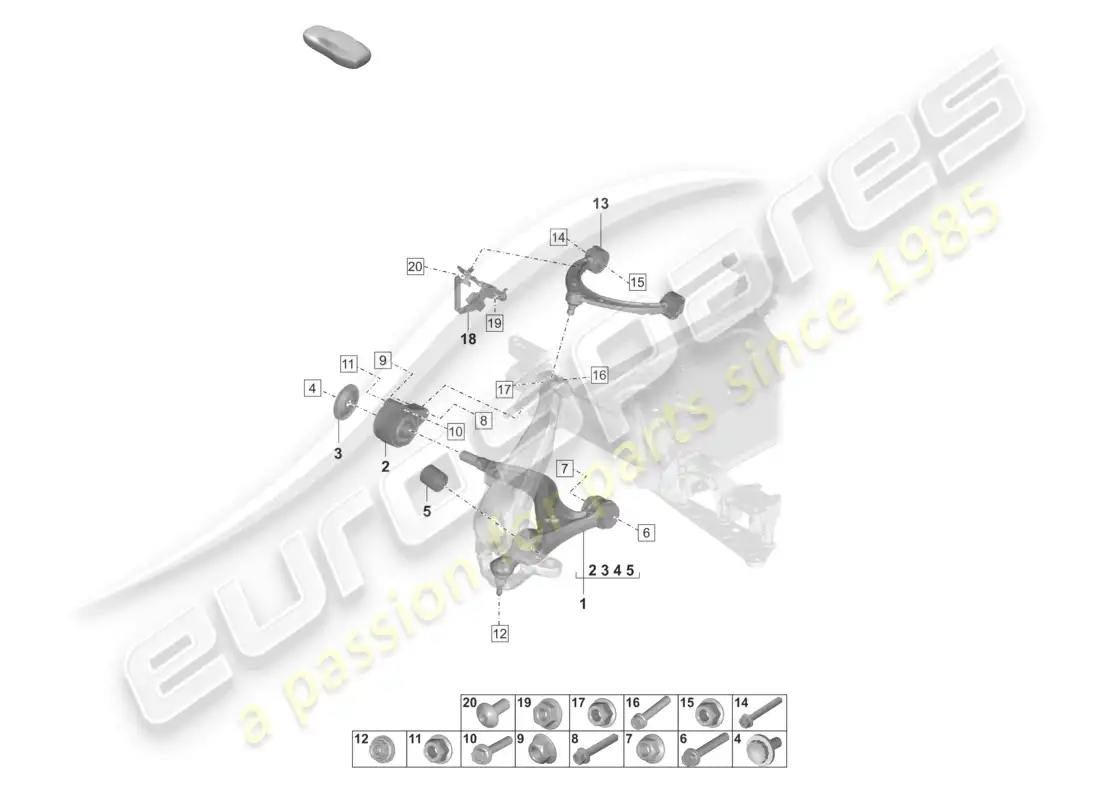 porsche 2026 (taycan 9j1-2) espoleta diagrama de piezas