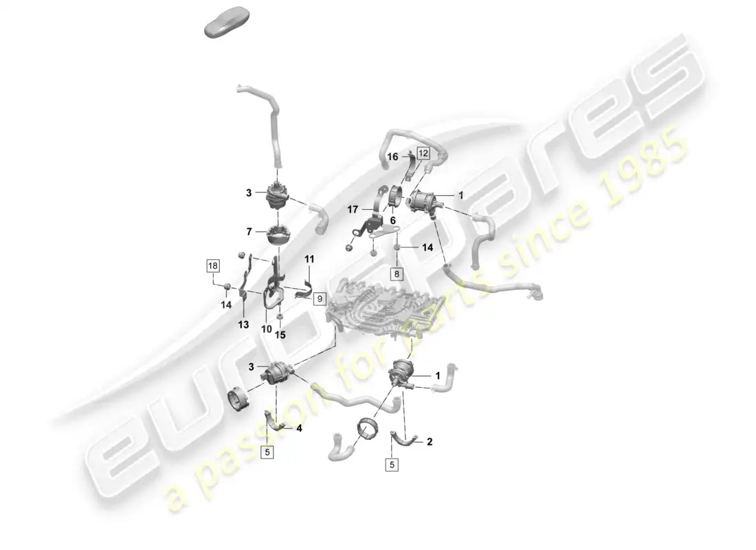 porsche 2025 (taycan 9j1-2) bomba de refrigerante diagrama de piezas