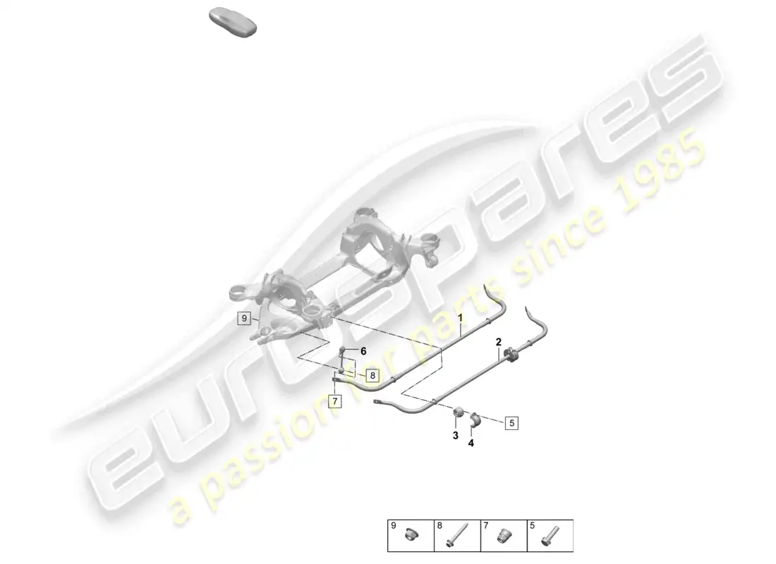porsche 2025 (taycan 9j1-2) barra antivuelco diagrama de piezas