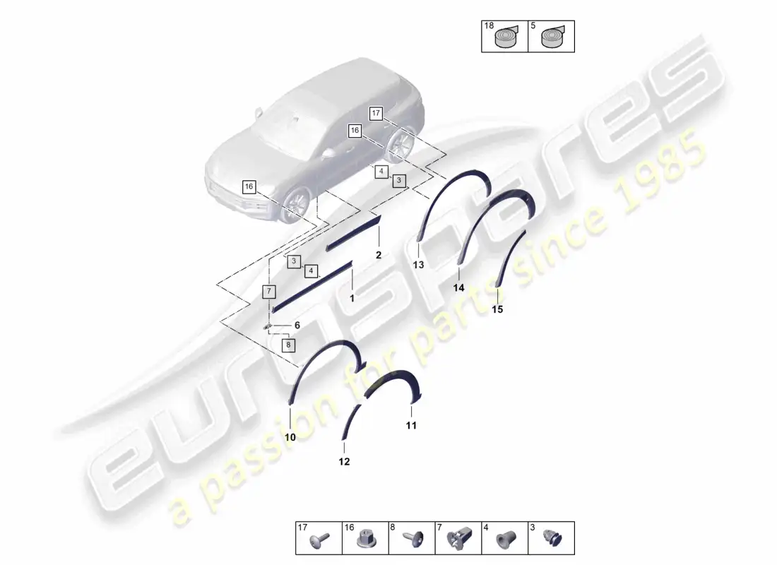 diagrama de pieza que contiene el número de pieza 9y3854828 g2x