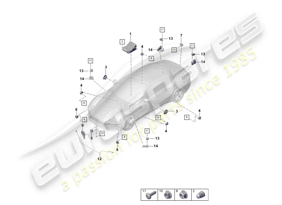 diagrama de pieza que contiene el número de pieza n 91096801