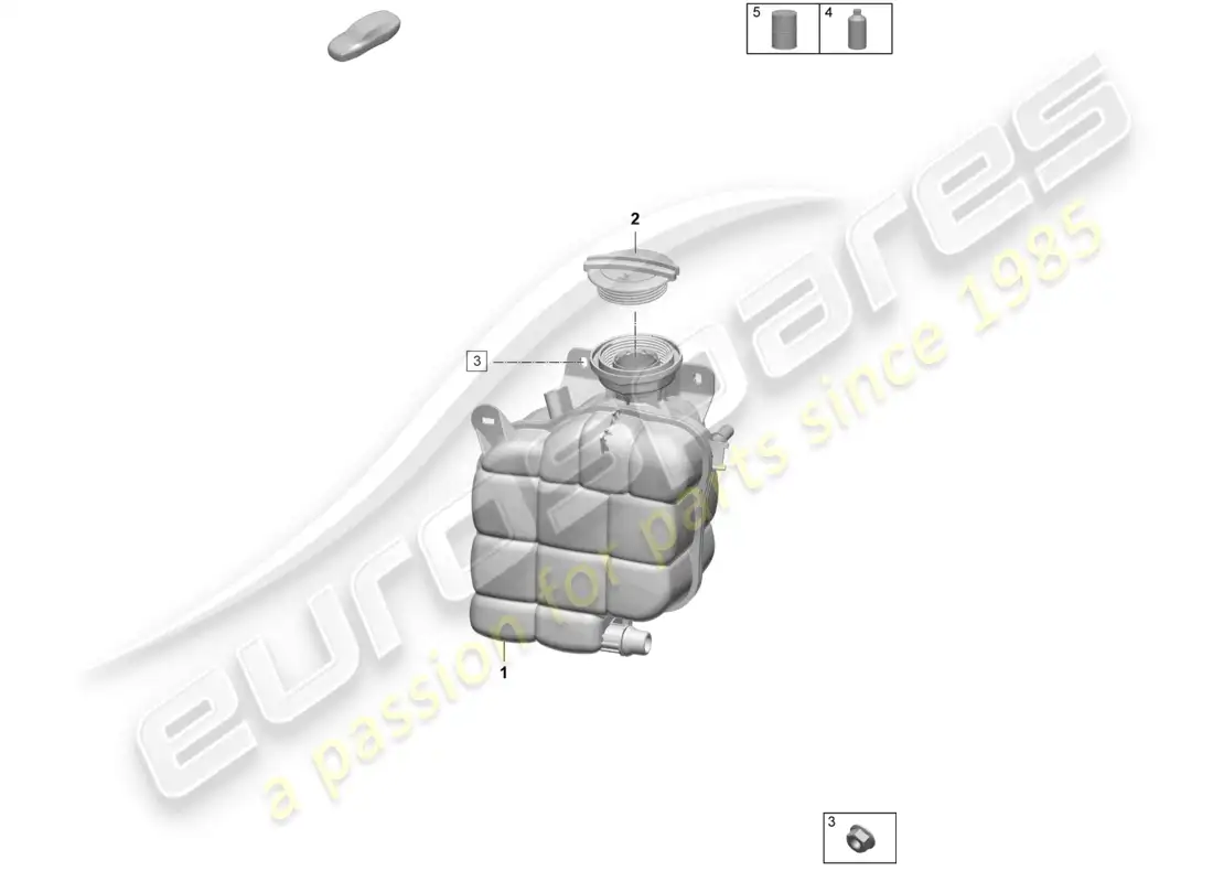 porsche 2025 (taycan 9j1-2) tanque de expansión de refrigerante aditivo refrigerante diagrama de piezas