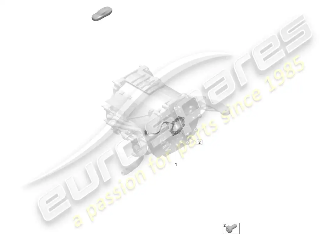 porsche 2022 (taycan 9j1-1) motor de tracción para accionamiento eléctrico eje trasero sensores diagrama de piezas