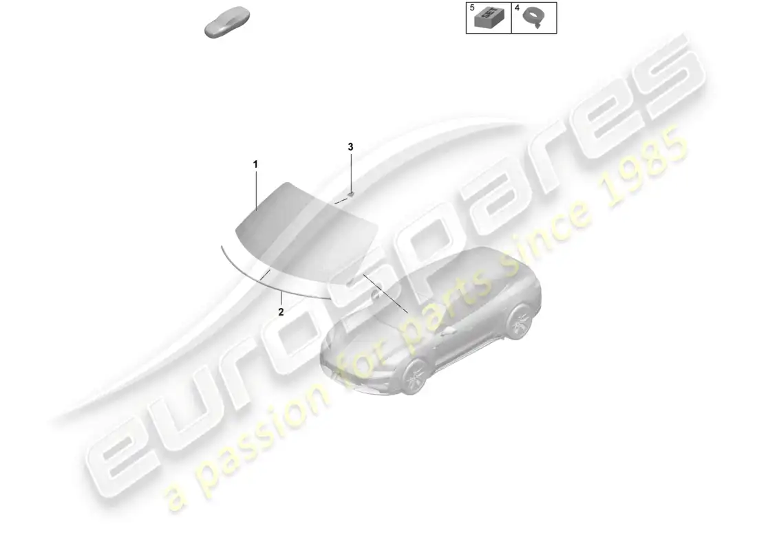 porsche 2025 (taycan 9j1-2) parabrisas ******************************* diagrama de piezas