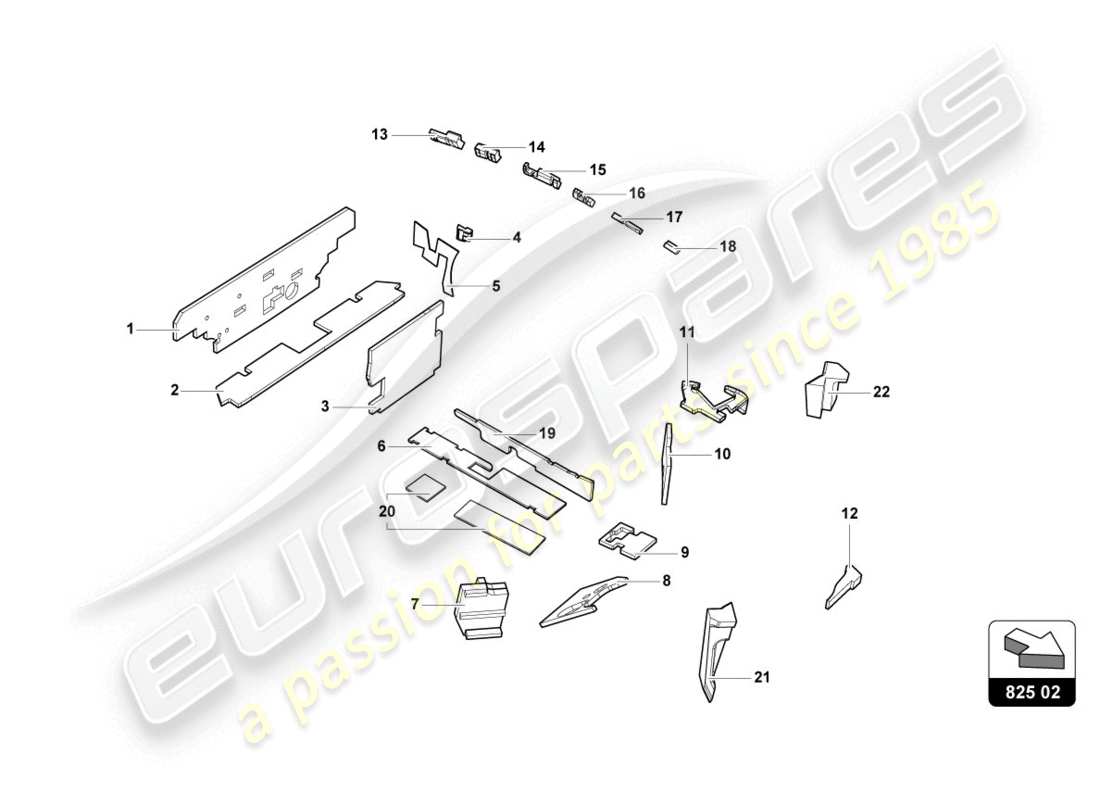 lamborghini lp610-4 coupe (2018) diagrama de piezas de amortiguación