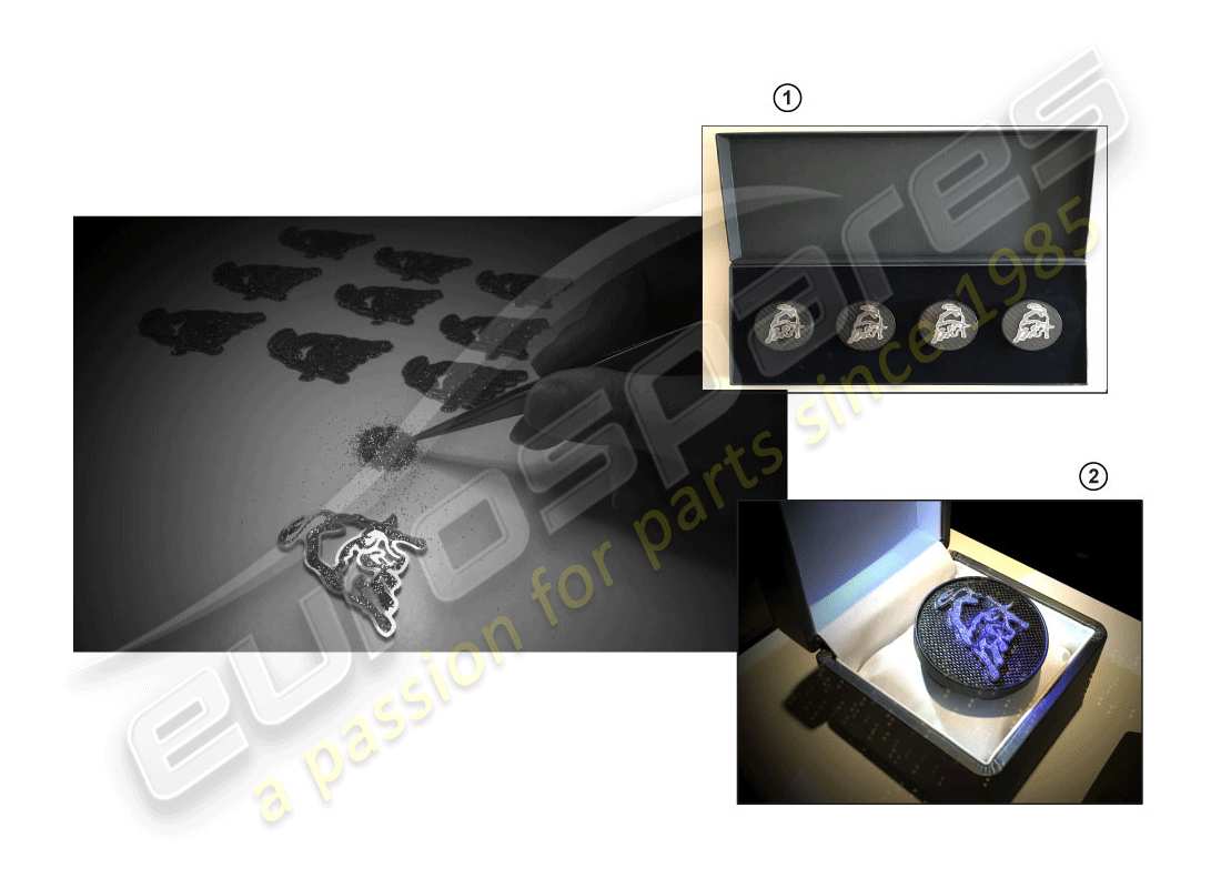 lamborghini huracan lp600-4 zhong coupe (accessories) diagrama de piezas del set decorativo