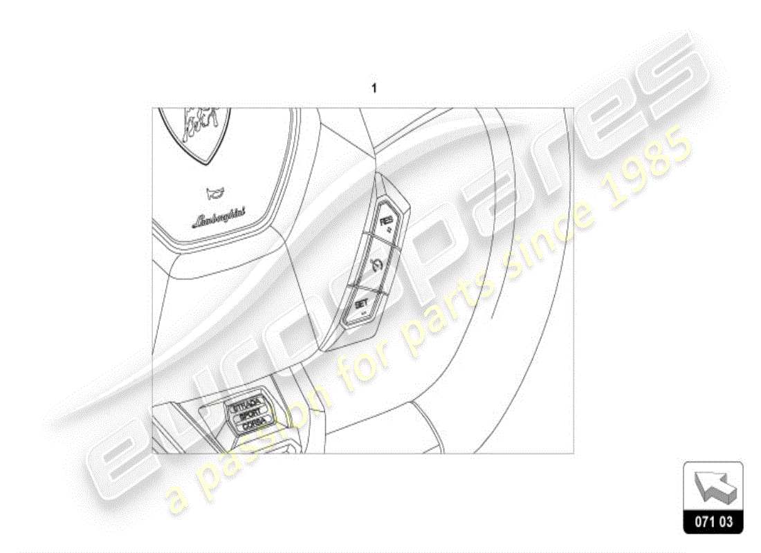 lamborghini huracan lp580-2 coupe (accessories) diagrama de piezas del sistema de control de crucero
