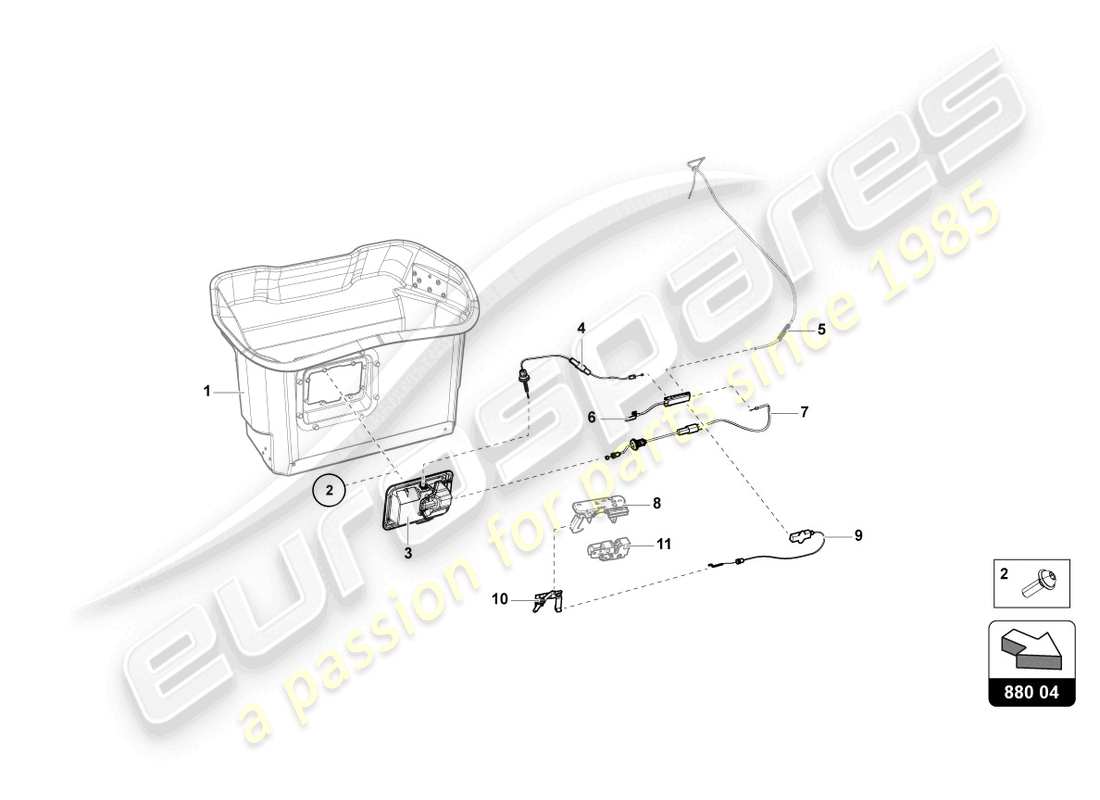 lamborghini lp750-4 sv roadster (2017) diagrama de piezas del pecho