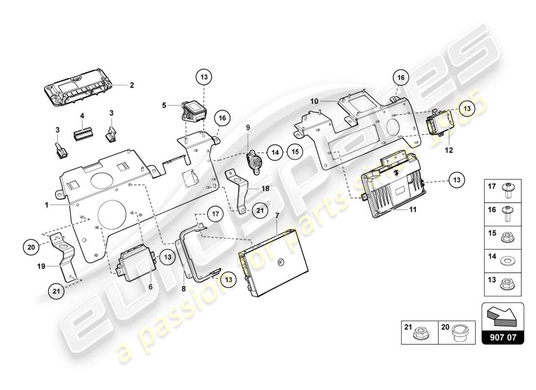 lamborghini 2015 (lp720-4 roadster 50) diagrama de piezas eléctrica
