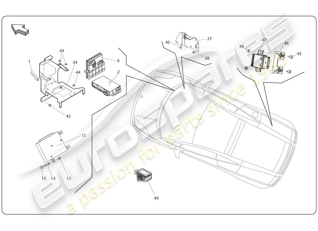 lamborghini super trofeo (2009-2014) diagrama de piezas eléctrica