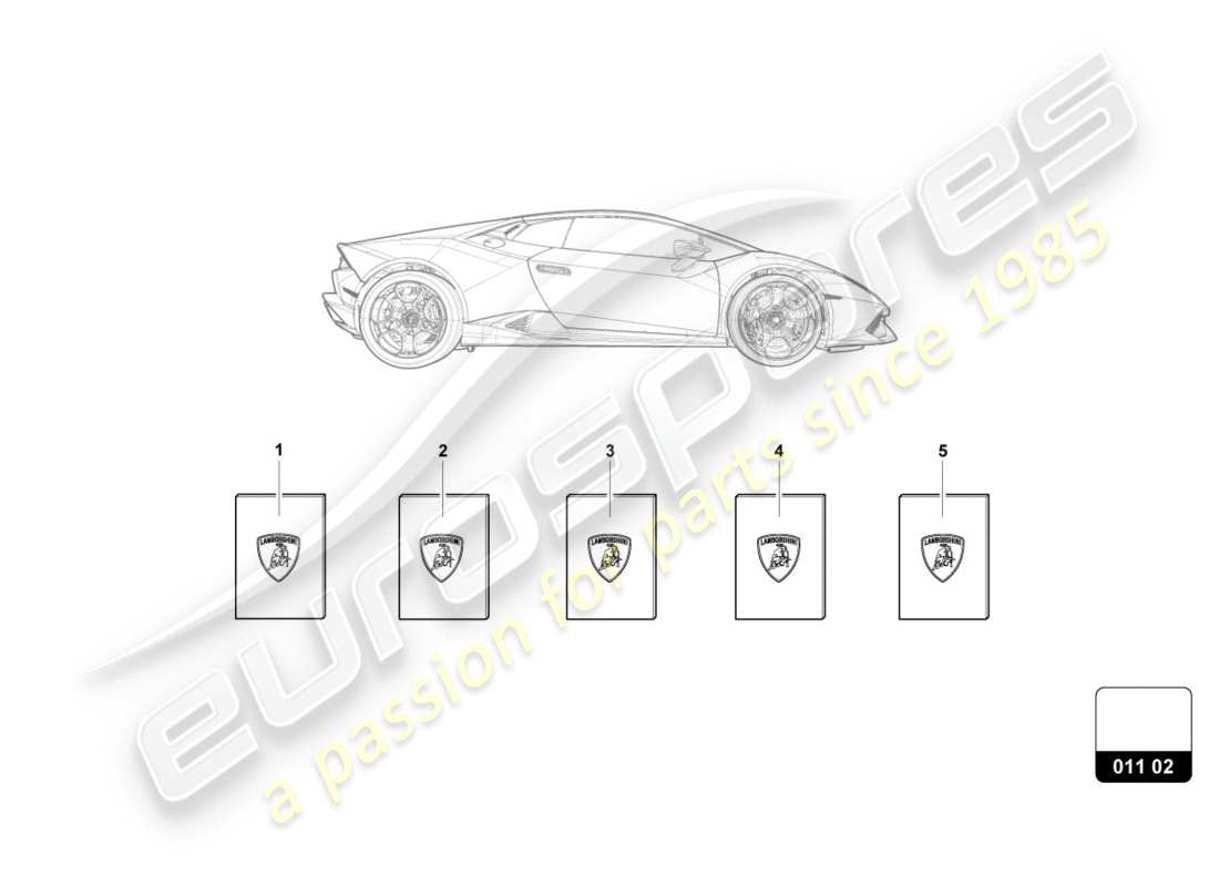 lamborghini 2016 (lp600-4 zhong coupe) diagrama de piezas de la billetera del vehículo