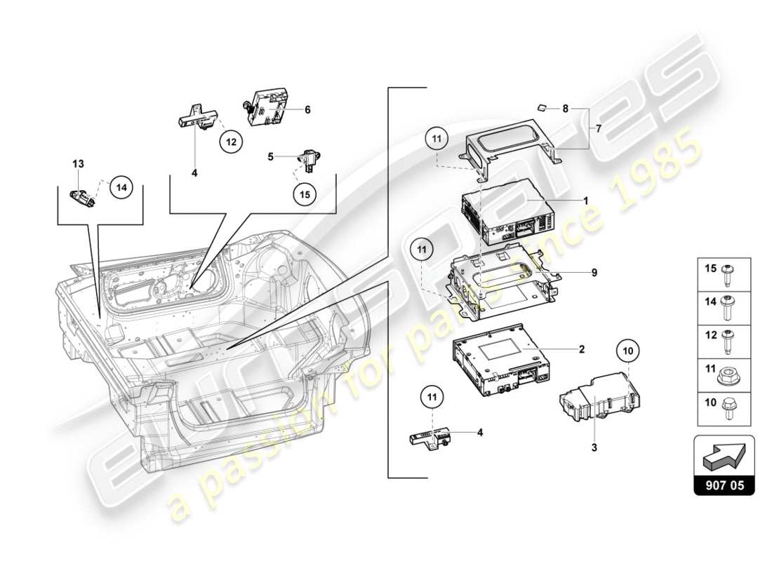 lamborghini centenario coupe (2017) electricidad diagrama de piezas