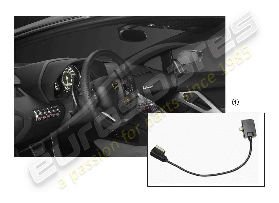 lamborghini accessories (lp610-4 spider) diagrama de piezas del adaptador