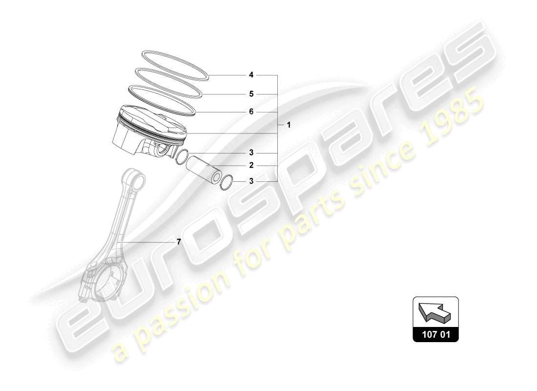 lamborghini lp720-4 coupe 50 (2014) pistón diagrama de piezas