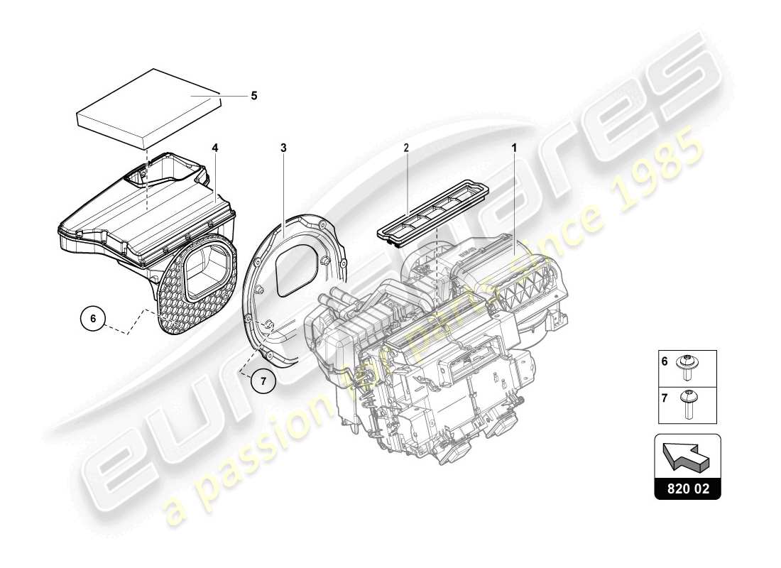 lamborghini 2014 (lp720-4 coupe 50) diagrama de piezas de aire acondicionado