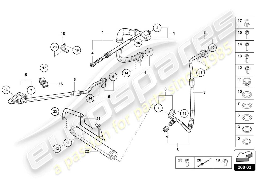 lamborghini 2014 (lp720-4 coupe 50) sistema de a/c con regulación electrónica esquema de piezas