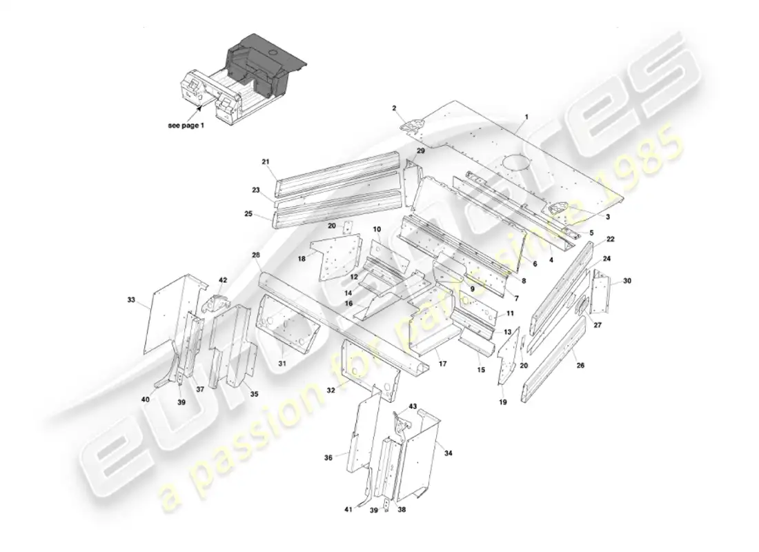 diagrama de pieza que contiene el número de pieza 1r12-160554-af