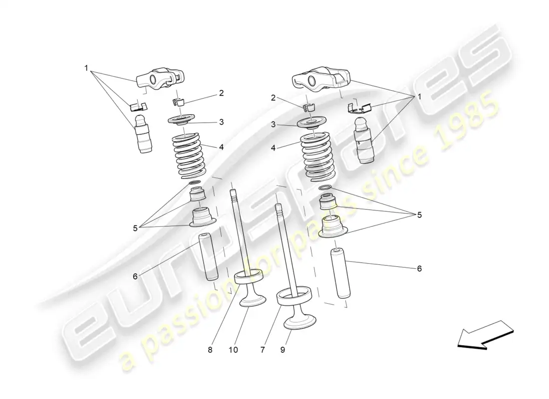 maserati levante (2019) valvulas diagrama de piezas