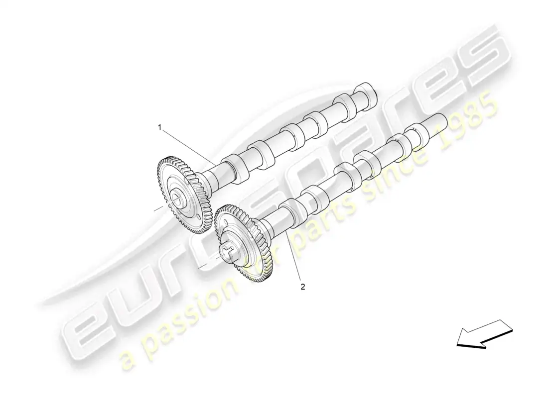 maserati levante (2019) árboles de levas de culata izquierda diagrama de piezas