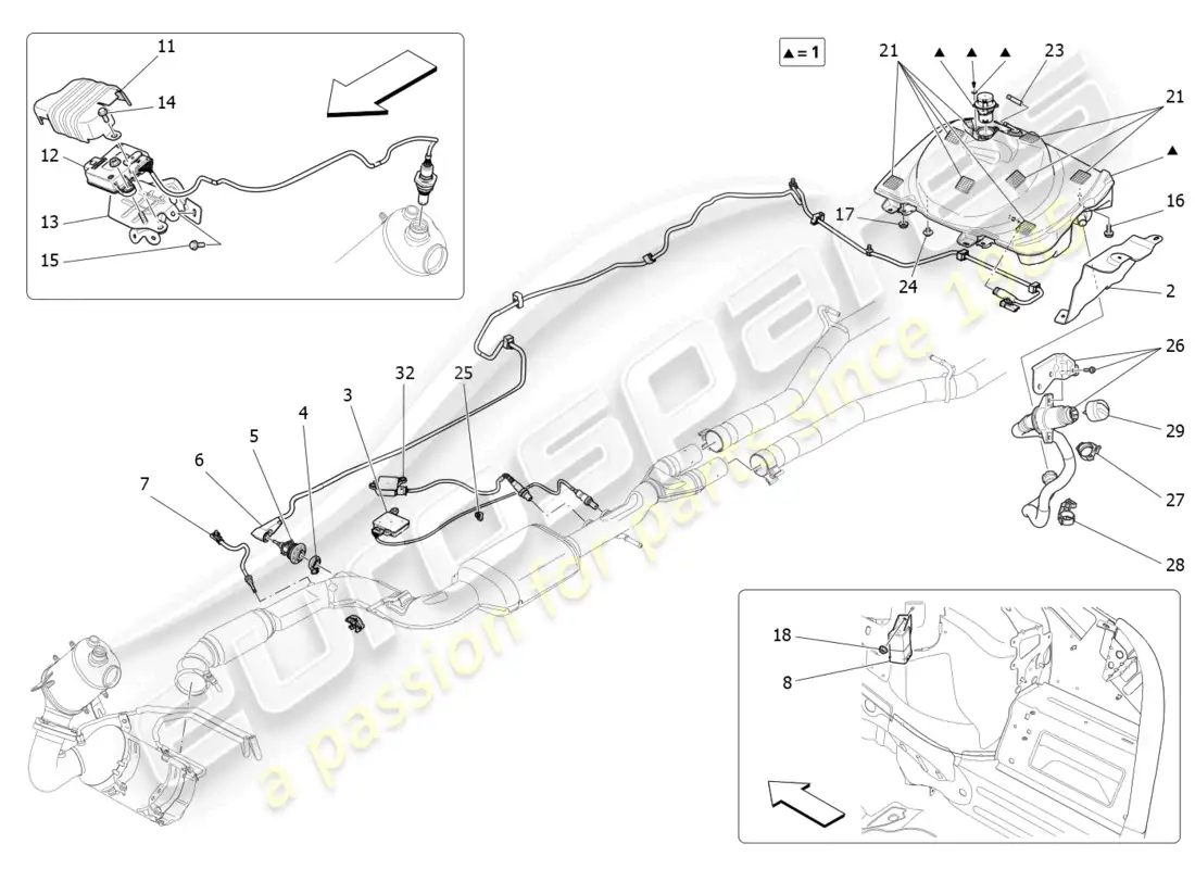 maserati levante (2019) sistema adblue diagrama de piezas