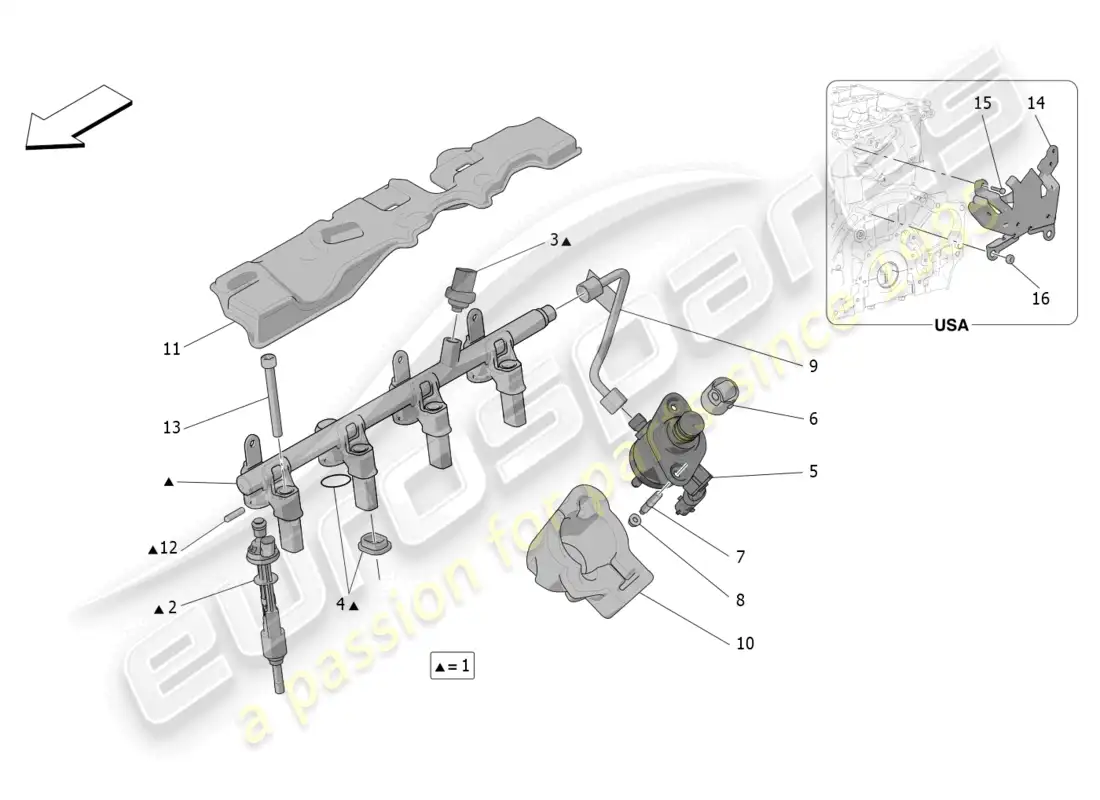 maserati grecale gt (2023) bombas de combustible y líneas de conexión diagrama de piezas