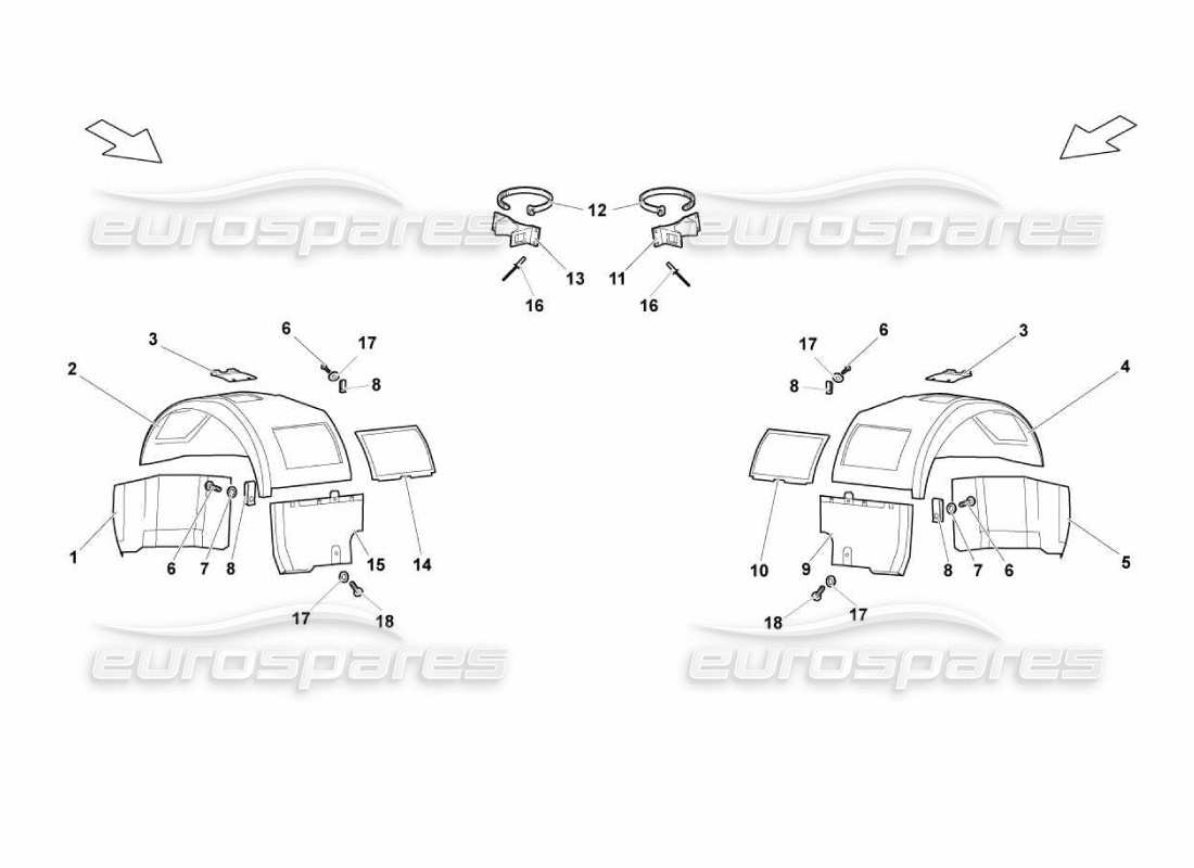 lamborghini murcielago lp670 tuerca delantera diagrama de piezas