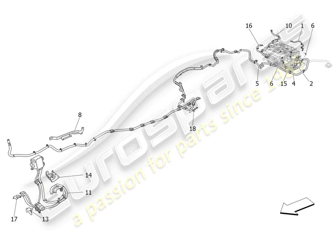 maserati ghibli fragment (2022) cableado principal diagrama de piezas