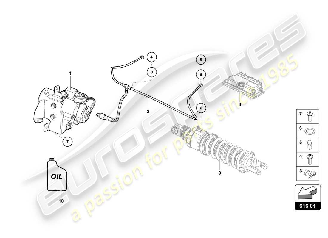 lamborghini 2012 (lp700-4 coupe)) dispositivo de elevación diagrama de piezas