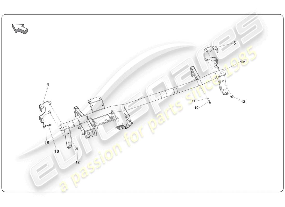 lamborghini super trofeo (2009-2014) interior diagrama de piezas